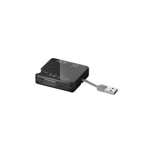 Goobay 95674, Kompakt flash (CF), Hukommelsesstick (MS), MicroSD (TransFlash), SD, SDHC, SDXC, xD, Sort, 480 Mbit/s, Windows 2000/XP/Vista/7/8/10, CE, WEEE, USB 2.0