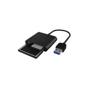 RaidSonic Technology ICY BOX IB-CR301-U3 - Kortlæser (CF 1, SD, CF, microSD, SDHC, SDXC, SDHC UHS-I, SDXC UHS-I) - USB 3.0