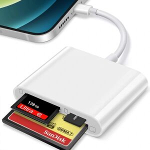 YIXI Cf Sd Tf Lightning Kortlæser Adapter Universal Kortlæser til Apple