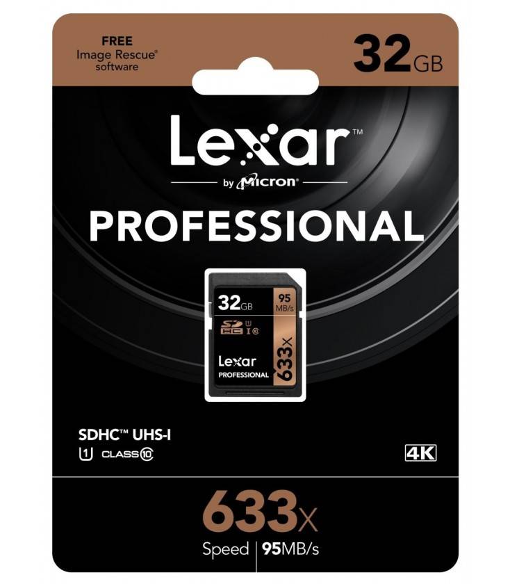 Lexar Tarjeta Professional 633x 32gb (sdhc, Uhs-i)