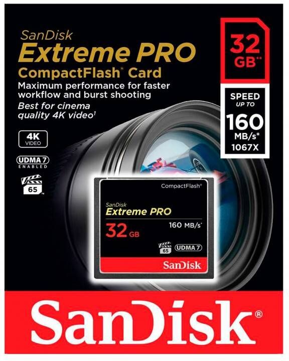 SanDisk Compact Flash Extreme Pro 32gb/160mb/s