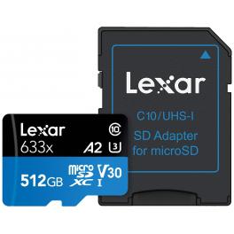 Lexar Tarjeta de Memoria Lexar High-Performance microSDHC/microSDXC 633x UHS-I 512Gb