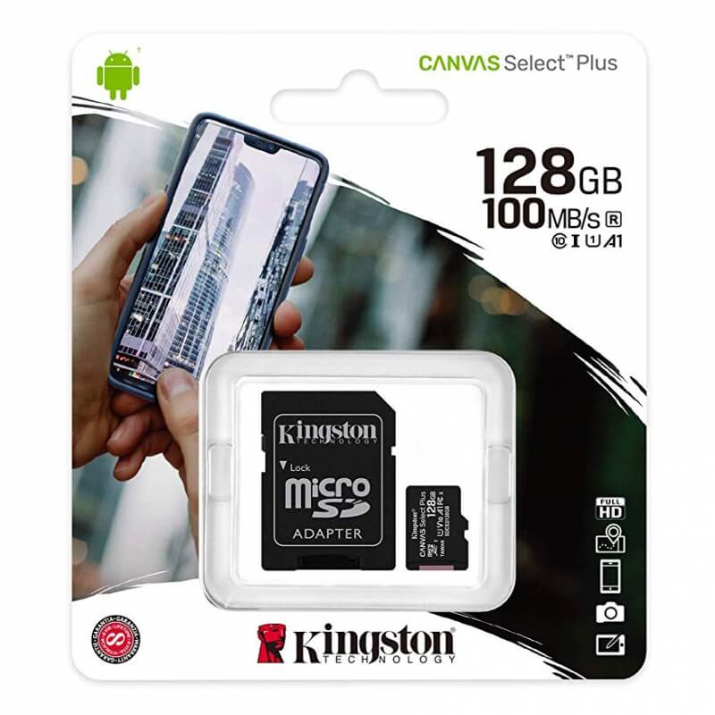 Kingston CANVAS SELECT PLUS MICROSDXC 128GB CLASS10 UHS-I A1 100MB/S