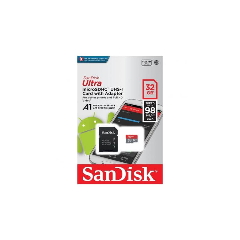 SanDisk ULTRA MICROSDHC 32GB CLASS10 U1 A1 98MB/S