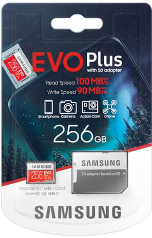 Samsung EVO PLUS (2020) MICROSDXC 256GB C10 UHS-I U3 100MB/S