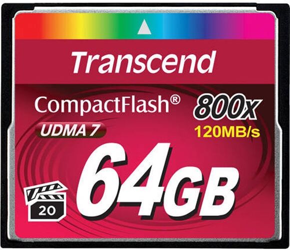 Transcend Tarjeta de Memoria TRANSCEND 64GB 800x CF