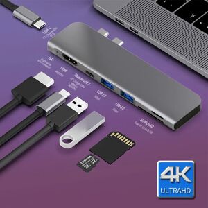 TRANSPOW Adaptateur USB 3.1 type-c vers HDMI 4K  Thunderbolt 3  avec hub 3.0 TF SD lecteur fente PD pour - Publicité