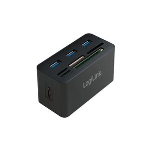 Logilink Hub USB 3.0 avec lecteur de carte All-in-One, noir - Publicité