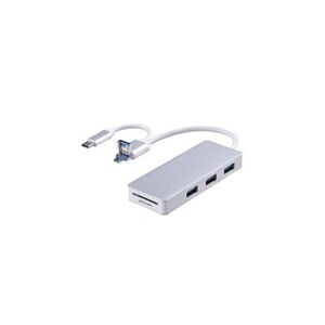 GENERIQUE Usb 3. 1 type-c / micro usb / usb 3. 0 à 3 x usb hub et lecteur de carte sd / tf combo - Publicité