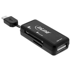 InLine 66776 Lecteur de Cartes OTG Dual Flex pour SD et microSD avec Prise USB et 2 emplacements pour Cartes - Publicité