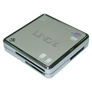 LINDY USB 2.0 Card Reader 23-in-1 Lecteur de Carte mémoire Gris Lecteurs de Carte mémoire (480 Mbit/s, Gris, 58 g, 64 x 14 x 60 mm, Win 98SE/ME/2000/XP Mac OS 10) - Publicité