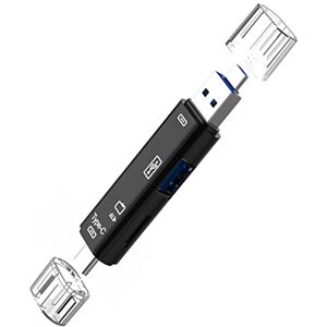 Roadoor Lecteur de carte USB C USB 3.0 TF haute vitesse portable lecteur de carte TF lecteur de carte pour ordinateur compact lecteur de carte flash noir - Publicité