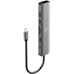 Hub adaptateur USB-C 7 en 1 Mobility Lab Ethernet HDMI Lecteur carte 2 USB-A 3.0 100 W Gris Gris - Publicité