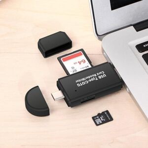 3C Accessories Exclusive 3-in-1 Multifunctional Type-C USB 3.0 Micro-USB TF SD OTG Memory Card Reader