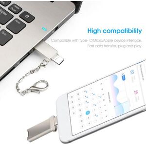 3C Accessories Exclusive TF Card Reader 2 in 1 High Speed USB 2.0 Type-C/Micro USB OTG Memory Card Reader for Phone