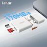 SHEIN Lexar Card Reader Type C To USB SD Micro SD TF Card Reader Memory Card Adapter NM Card USB 3.1 Card Reader NCARD Reader White