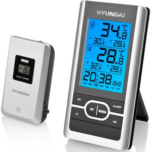 Wetterstation »Hyundai WS1070S«, (mit Aussensensor) silberfarben Größe