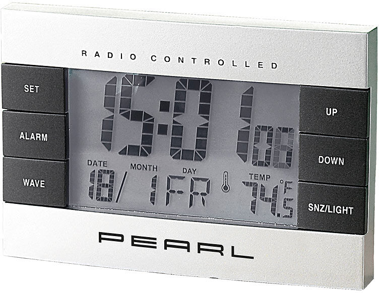 Pearl Digitaler Funkwecker mit Temperaturanzeige und Kalender