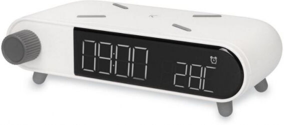 Divers KSiX Alarm Clock Retro Wireless Charger - Digitaler Wecker mit kabelloser Ladefunktion