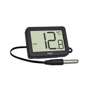 TFA-Dostmann 30.1066.01 Umgebungsthermometer Elektronisches Umgebungsthermometer Indoor/Outdoor Schwarz