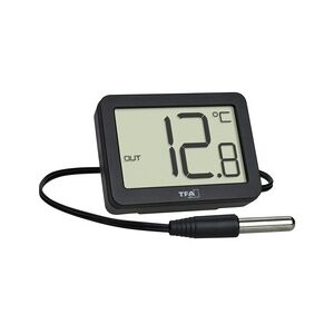 TFA-Dostmann 30.1066.01 Umgebungsthermometer Elektronisches Umgebungsthermometer Indoor/Outdoor Schwarz