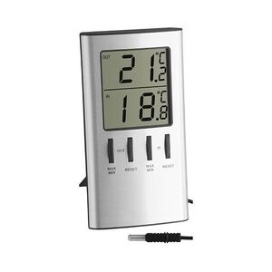 TFA-Dostmann 30.1027 Umgebungsthermometer Elektronisches Umgebungsthermometer Indoor Silber