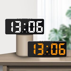 Happy Nienie 2022 Sprachsteuerung Digitaler Wecker Teperatur Snooze Nachtmodus Desktop Tischuhr 12/24h Anti-Störungsfunktion Led-Uhren Uhr