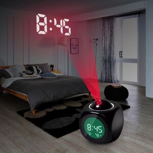 Yohaha Projektion Digital Wetter Lcd Snooze Wecker Projektor Farbdisplay Led Hintergrundbeleuchtung Glocke Timer