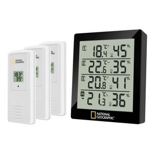 NATIONAL GEOGRAPHIC digitales Thermo-Hygrometer für 4 Messbereiche - schwarz