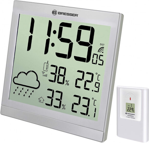 Bresser wetterstation TemeoTrend JC 22 cm grau 2 teilig