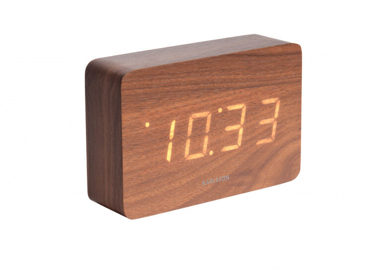 Karlsson uhr Square15 x 4,8 x 10 cm Holzfurnier braun