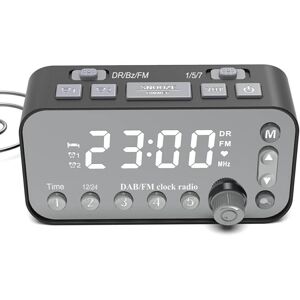 MTK Bedside LED skærm Digitalt vækkeur FM / DAB radio