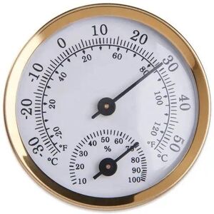 Tbutik 2-i-1 termometer hygrometer temperatur- og fugtighedsmåler indendørs analog i rustfrit stål