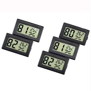 NSF Høj kvalitet 5 Pack Mini Digital Termometer Hygrometer, Indendørs Digital Elektronisk Temperatur Fugtighed Måler Meter LCD Skærm