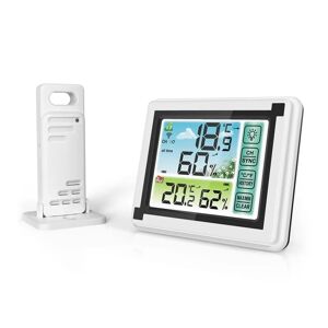 NSF Digital termometer vejr station indendørs udendørs trådløs temperatur fugtighed måler sensor vejr hygrometer termometer