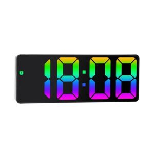 MTK LED-ur Elektronisk digitalt vækkeur Farverigt skrivebordsur 12/24H Display