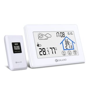 SKUA03983 Trådløs vejrstation-termometer Digitalt hygrometer Temperatur- og fugtighedsmonitor Timer Dato