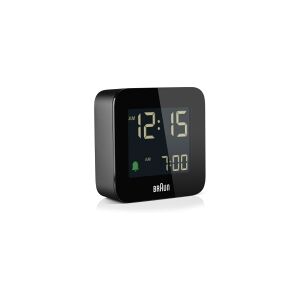 Braun BC08, Digital alarmur, Firkant, Sort, 12/24h, LCD, Batteri