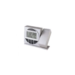 Technoline Radio Controlled Alarm Clock with Projection, Sølv, AAA, 8760 t, 123 x 42 x 91 mm
