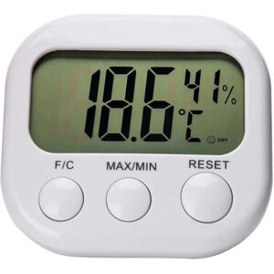 1 x Digital LCD Termometer Udendørs Indendørs Hygrometer Luftfugtighed Cl