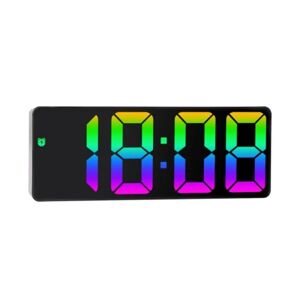 MTK LED-ur Elektronisk digitalt vækkeur Farverigt skrivebordsur 12/2 Black