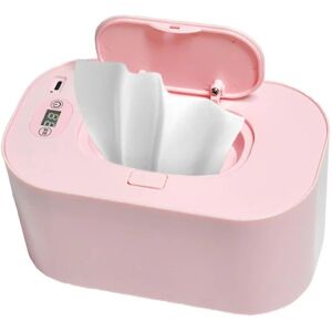 Baby Wipe Warmer med digital skærm Stor kapacitet Baby vådservietter Varmer Dispenser USB-drevet, pink Adjustable Temperature