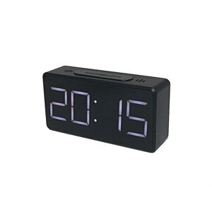 Digitalt ur Elektronisk ur af træ Vækkeur Batteridrevet bordur Digitalt vækkeur Black 10*5CM