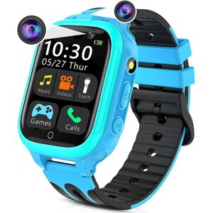 YIXI Kids Smart Watch med opkaldsfunktion 14 spil Dobbelt kamera Vækkeur Musikafspiller Lommelygte