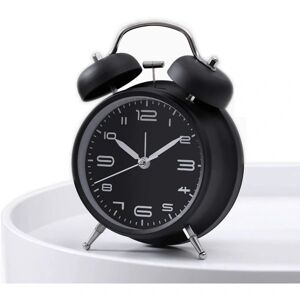 Twin Bell Alarm Clock, Ekstra høj maskinisk ringetone, Frosted Sh