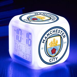 Premier League Football League-vækkeur LED Digital farverig farveskiftende firkantet vækkeur Kreativt lille vækkeur 25