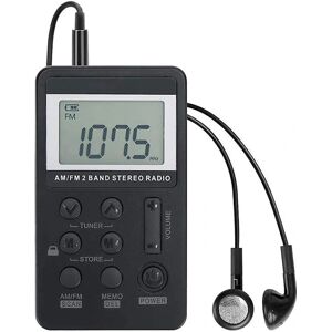 FMYSJ Bærbar radio FM/am Dual Band Stereo Digital bærbar miniradiomodtager med genopladning af LCD-skærm (FMY)