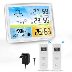 AVANA Trådløs vejrstation med 2 udendørs sensorer, DCF radiour