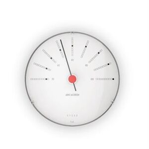 Arne Jacobsen Clocks Arne Jacobsen Bankers Hygrometer Ø: 12 cm - Hvid/Sort/Rød