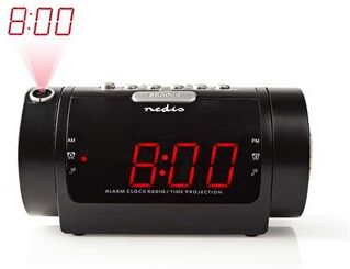 Digital Clockradio med Vækkeur og Projektor   0,9" LED   FM   Dobbelt Alarm   Snooze